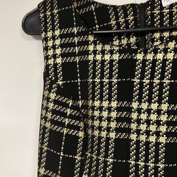 Emerald Sundae Black/Gold Plaid pleated flare sleeveless Drees , Women's S CUTE - Picture 6 of 8